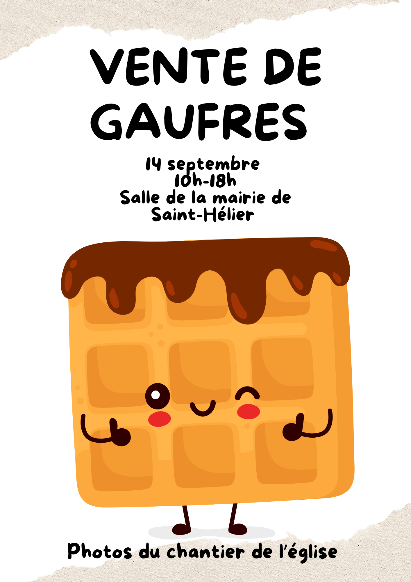 Vente de gaufres pour le 14 Septembre