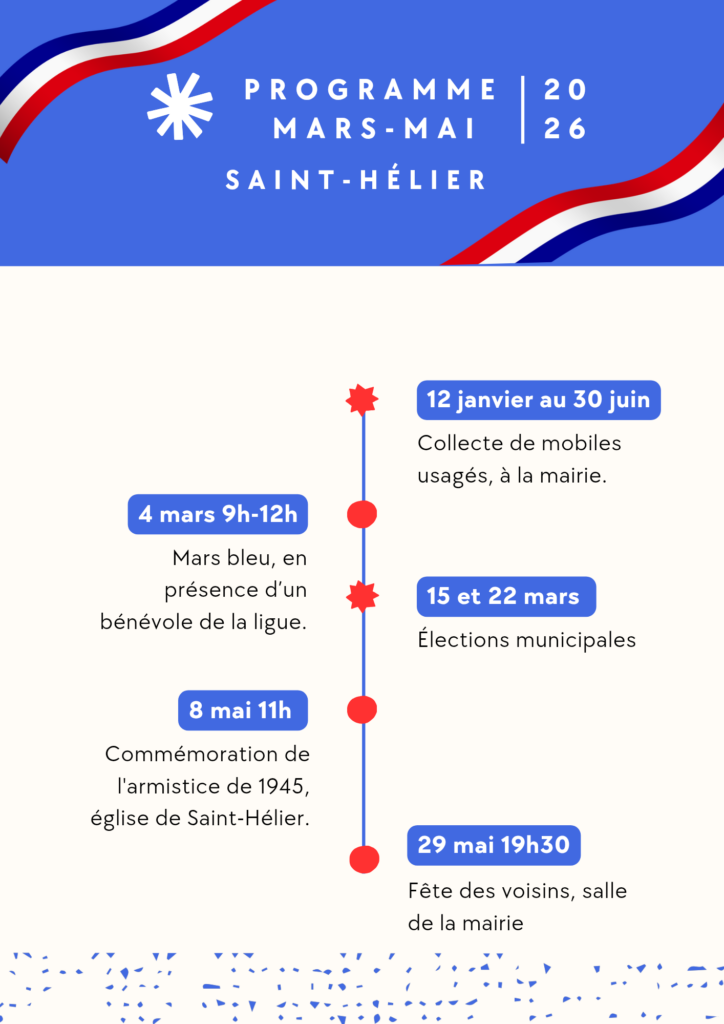 Programme 2026 (Janvier à Mai)